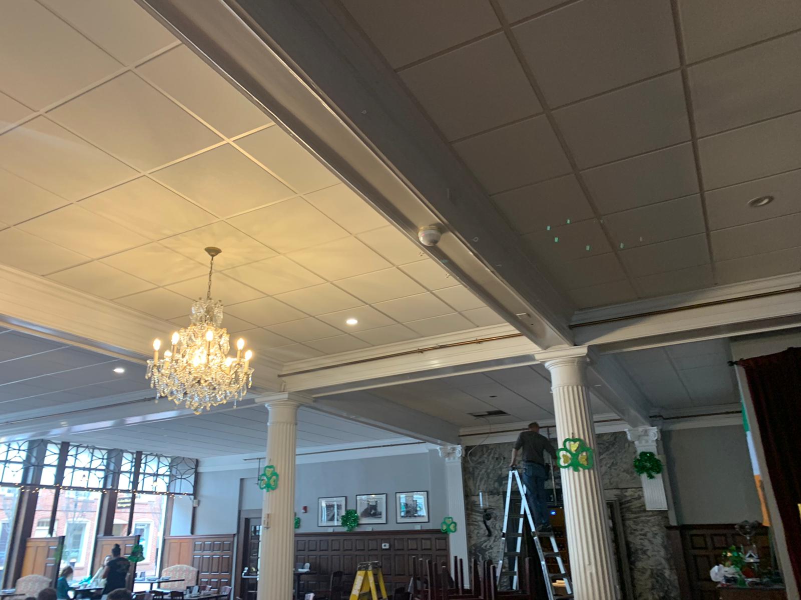 hotel ceiling installation project